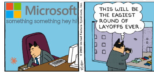 Easiest Layoffs Ever: something something hey hi