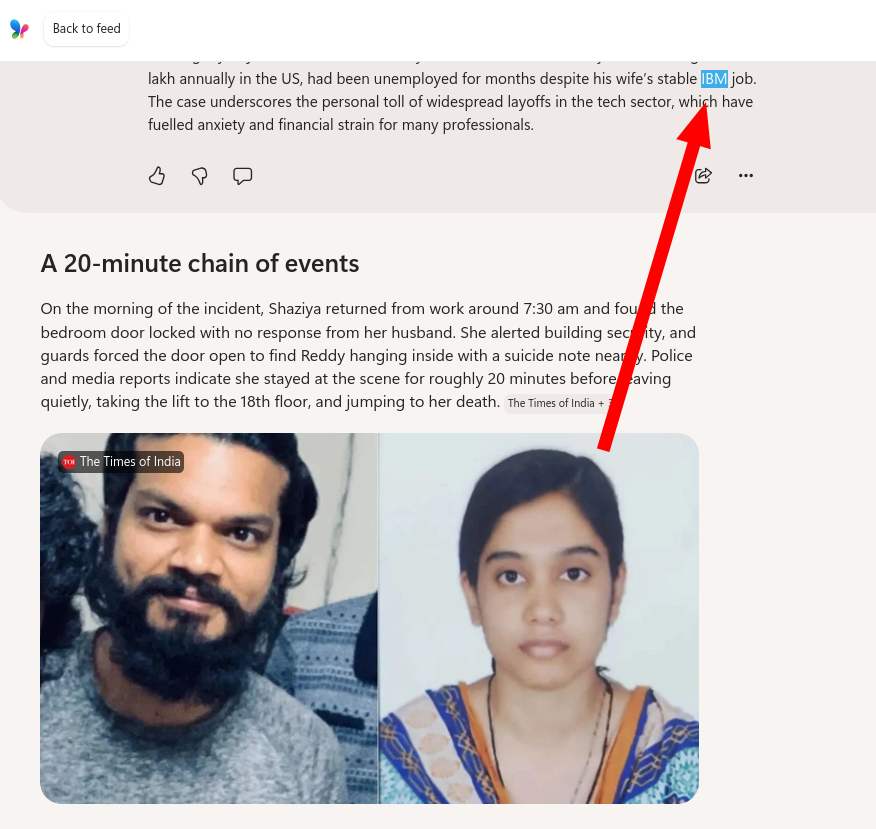 his wife’s stable IBM job. The case underscores the personal toll of widespread layoffs in the tech sector, which have fuelled anxiety and financial strain for many professionals.
