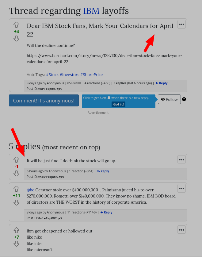 Gerstner stole over $400,000,000+. Palmisano juiced his to over $270,000,000. Rometti over $140,000,000. They know no shame. IBM BOD board of directors are THE WORST in the history of corporate America.