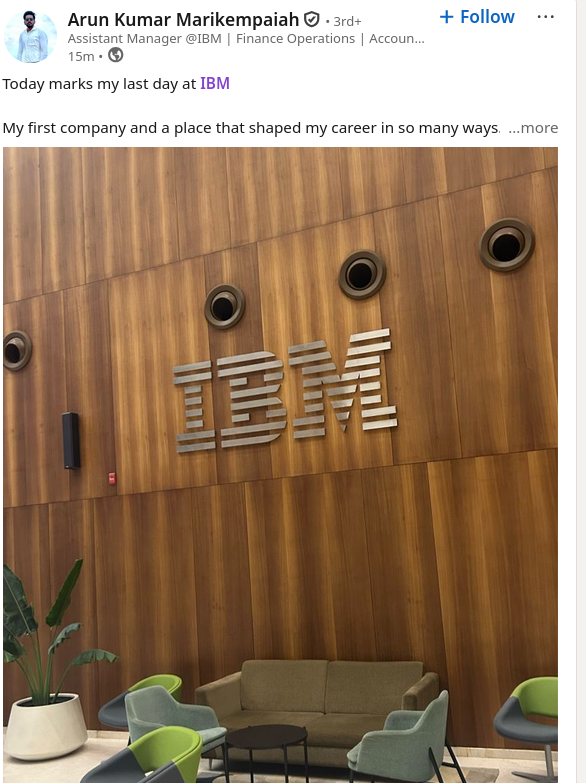 Today marks my last day at IBM