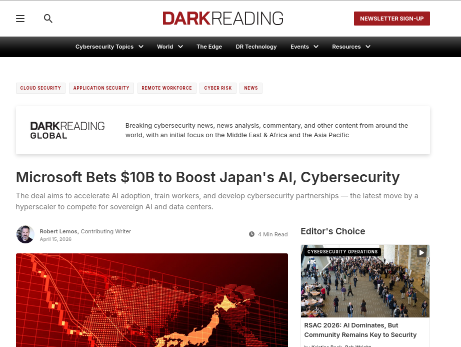 Microsoft Bets $10B to Boost Japan's AI, Cybersecurity