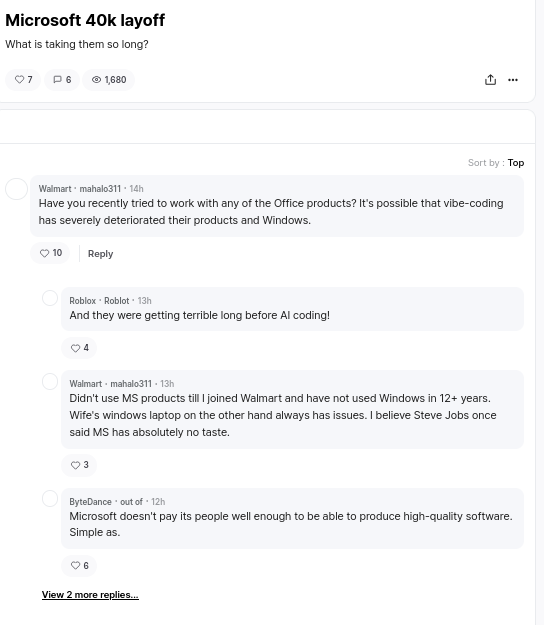 Microsoft 40k layoff