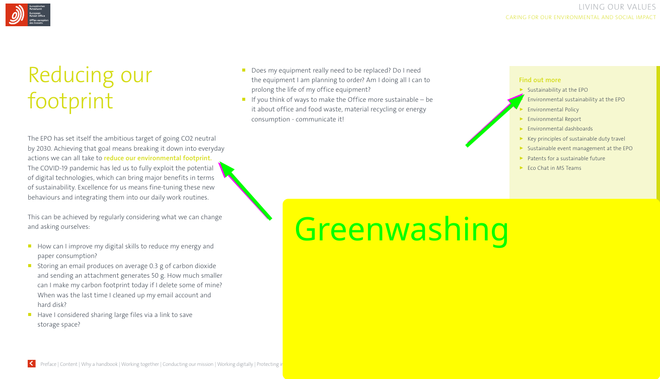 Greenwashing EPO