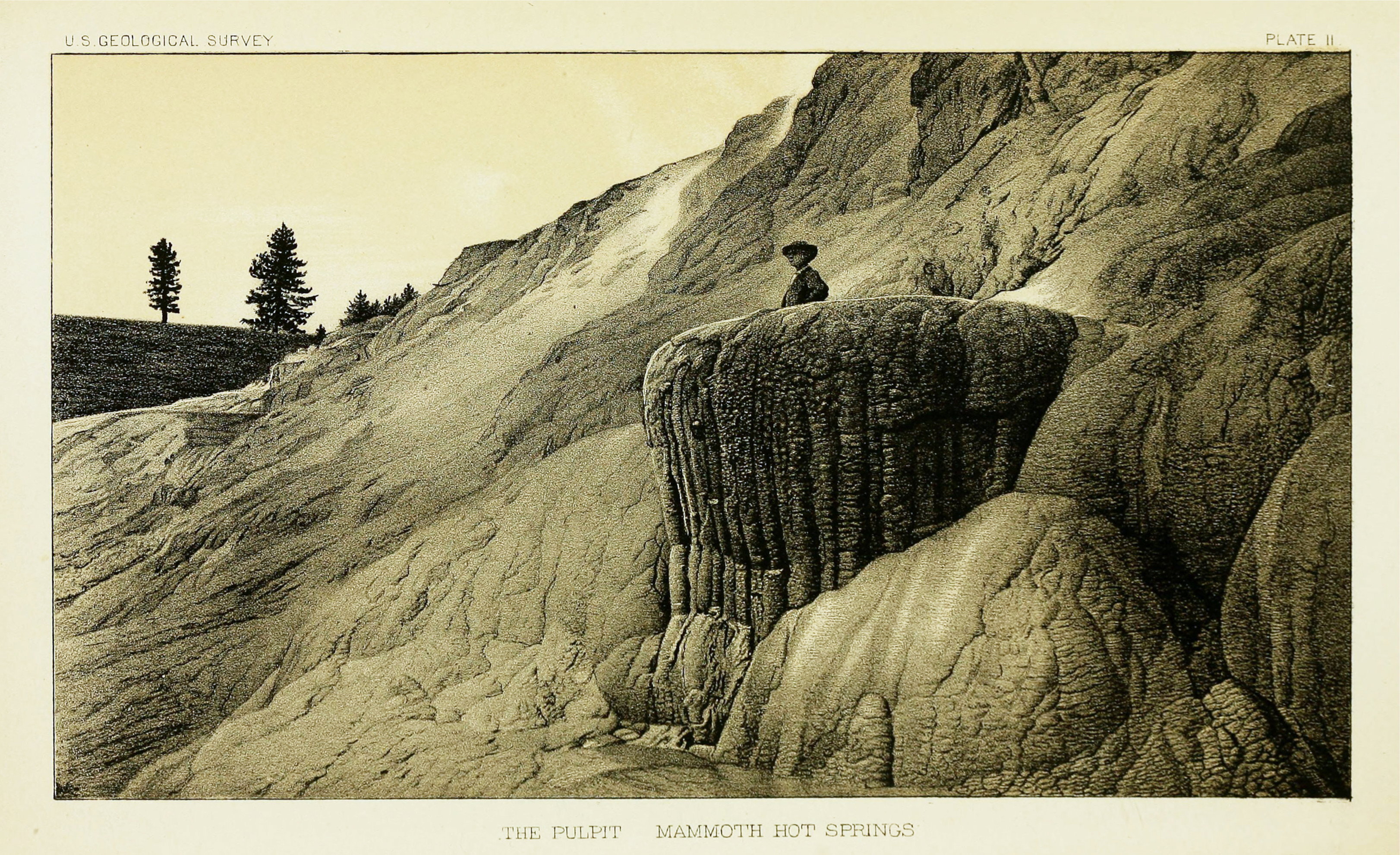 The Pulpit. Mammoth Hot Springs.