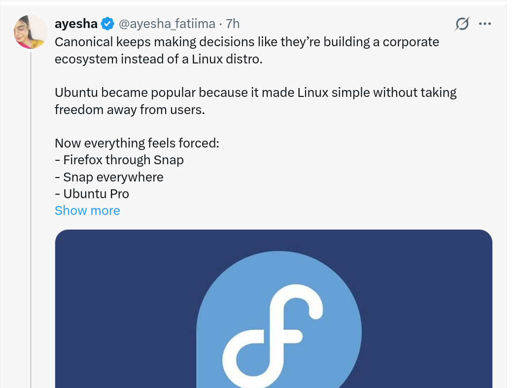 Canonical keeps making decisions like they’re building a corporate ecosystem instead of a Linux distro.