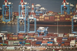 Container terminal in sea port