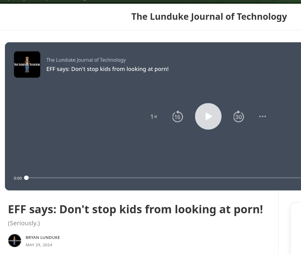 EFF says: Don't stop kids from looking at porn!