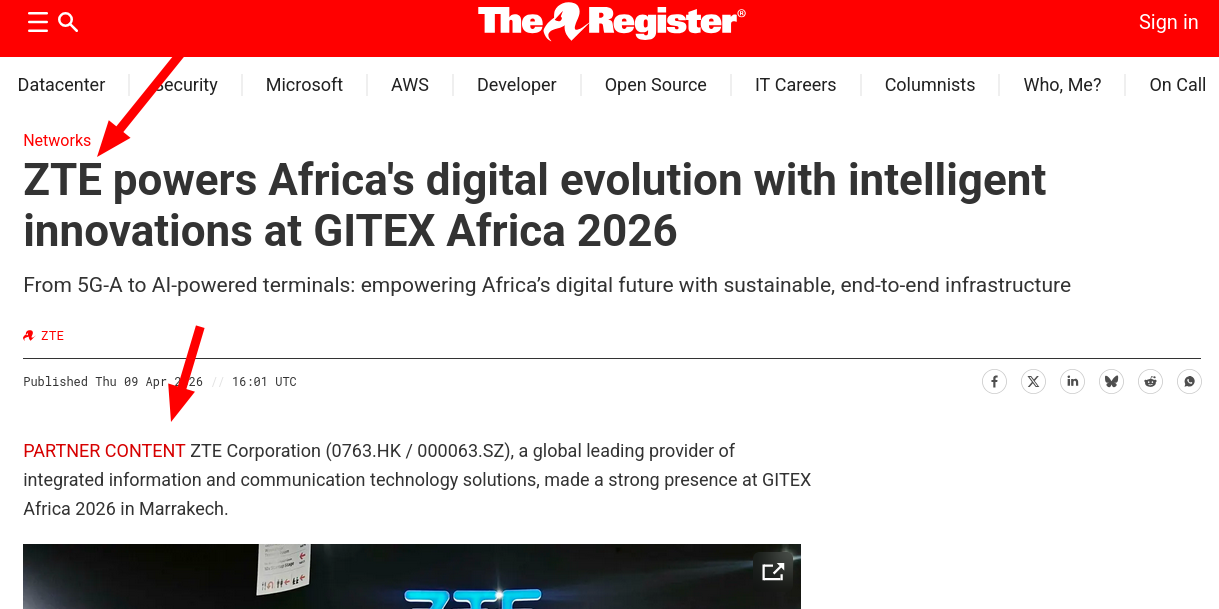 ZTE powers Africa's digital evolution with intelligent innovations at GITEX Africa 2026