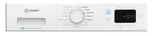 INDESIT Push and Go IP 846 PUSH and GO UK 8 kg 1400 Spin Washing Machine - White