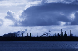 Industrial plant on the coast