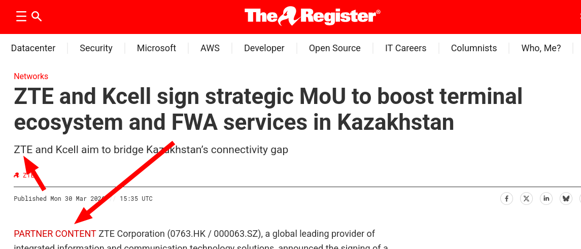 ZTE and Kcell sign strategic MoU to boost terminal ecosystem and FWA services in Kazakhstan