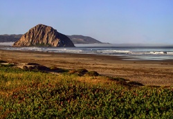 6 shot composite photographed from Atascader State Beach Park: Morro Rock
