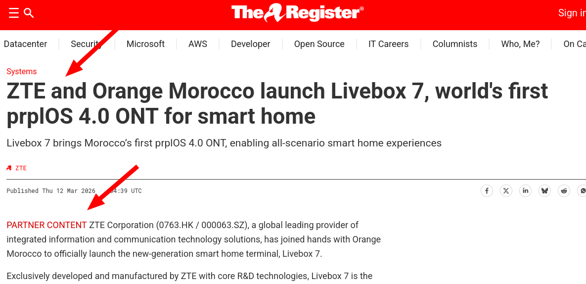 ZTE and Orange Morocco launch Livebox 7, world's first prplOS 4.0 ONT for smart home
