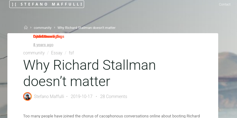 Why Richard Stallman doesn’t matter