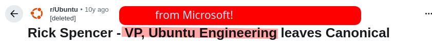 Rick Spencer (from Microsoft!) - VP, Ubuntu Engineering leaves Canonical