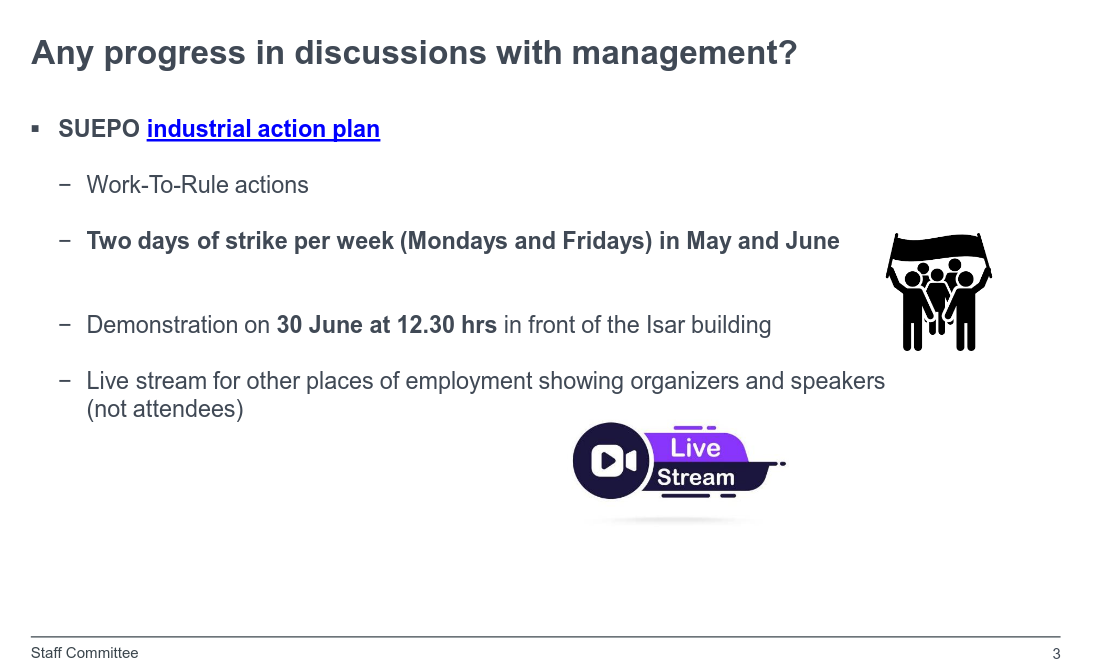 Any progress in discussions with management?