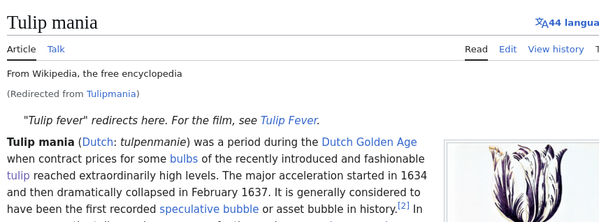 Tulip mania