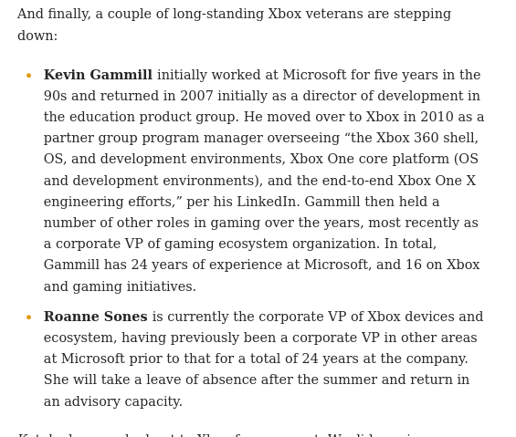 XBox shakeup