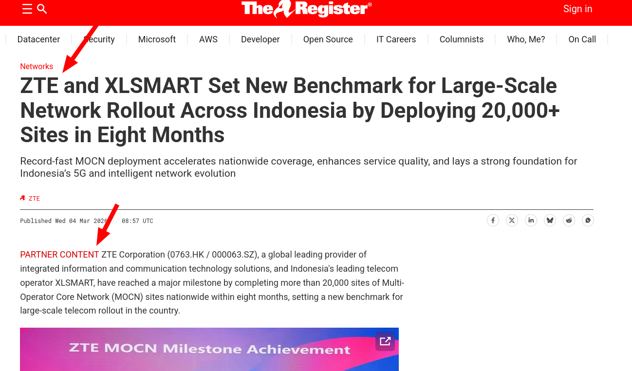 ZTE and XLSMART Set New Benchmark for Large-Scale Network Rollout Across Indonesia by Deploying 20,000+ Sites in Eight Month