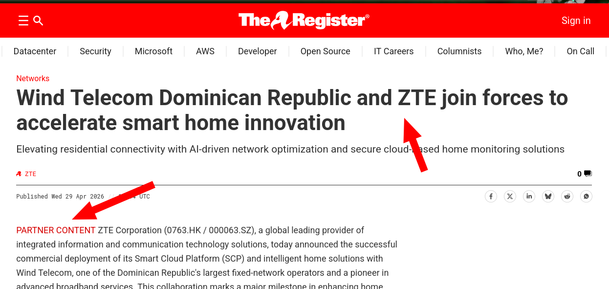 Wind Telecom Dominican Republic and ZTE join forces to accelerate smart home innovation