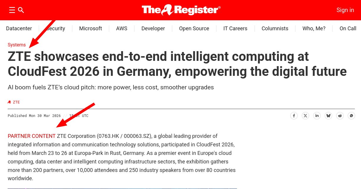 ZTE showcases end-to-end intelligent computing at CloudFest 2026 in Germany, empowering the digital future