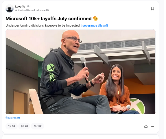 Microsoft 10k+ layoffs July confirmed 🫡