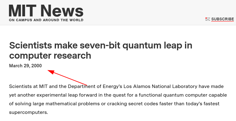 Scientists make seven-bit quantum leap in computer research