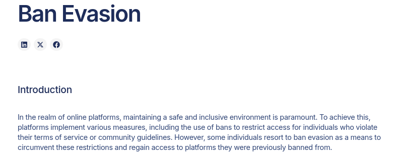 Ban Evasion