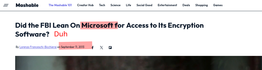 Did the FBI Lean On Microsoft for Access to Its Encryption Software?