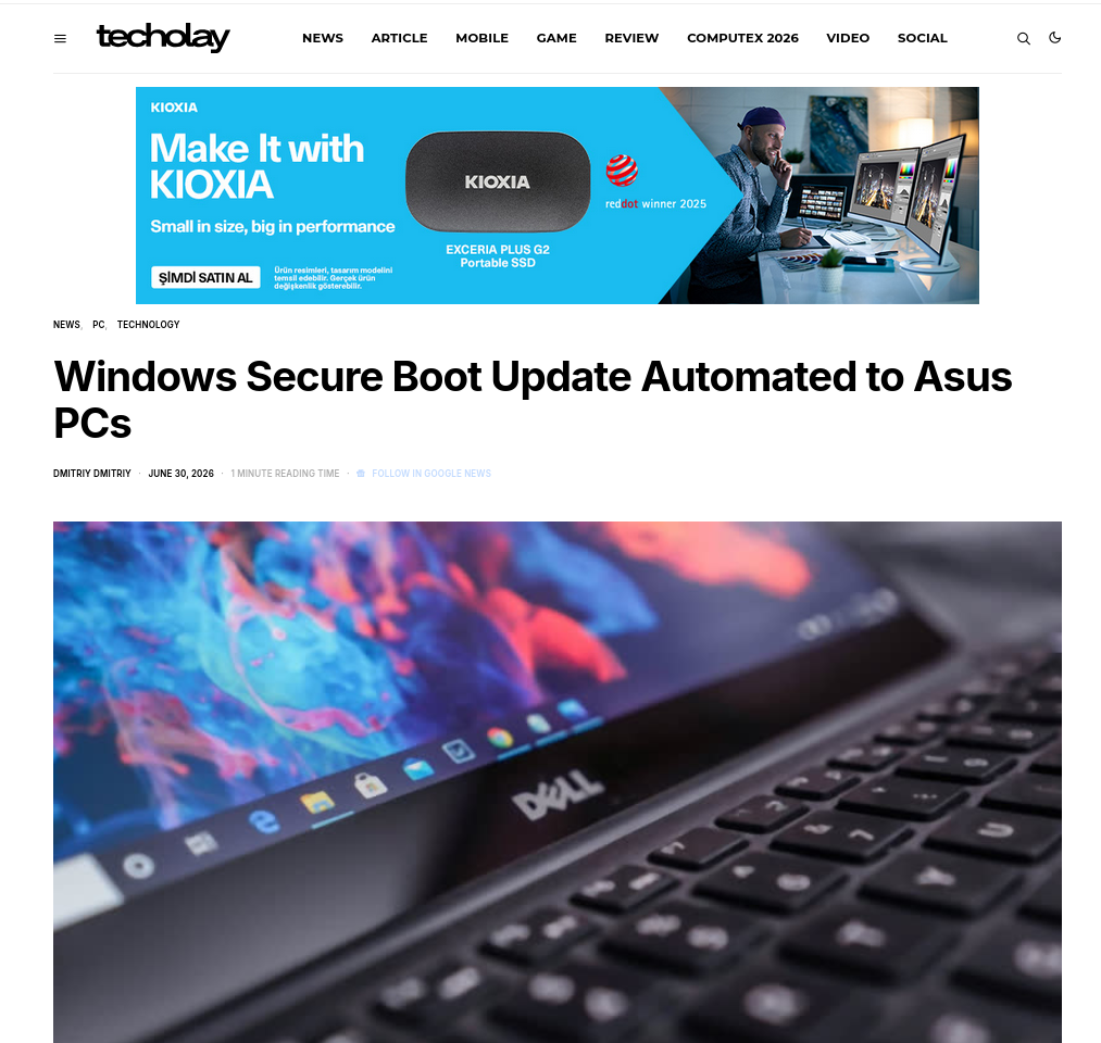 Windows Secure Boot Update Automated to Asus PCs