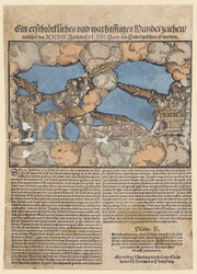 Northern lights phenomenon on the night of July 24, 1554 over Waldeck Castle near Kemnath.