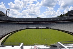 No people at football stadium background