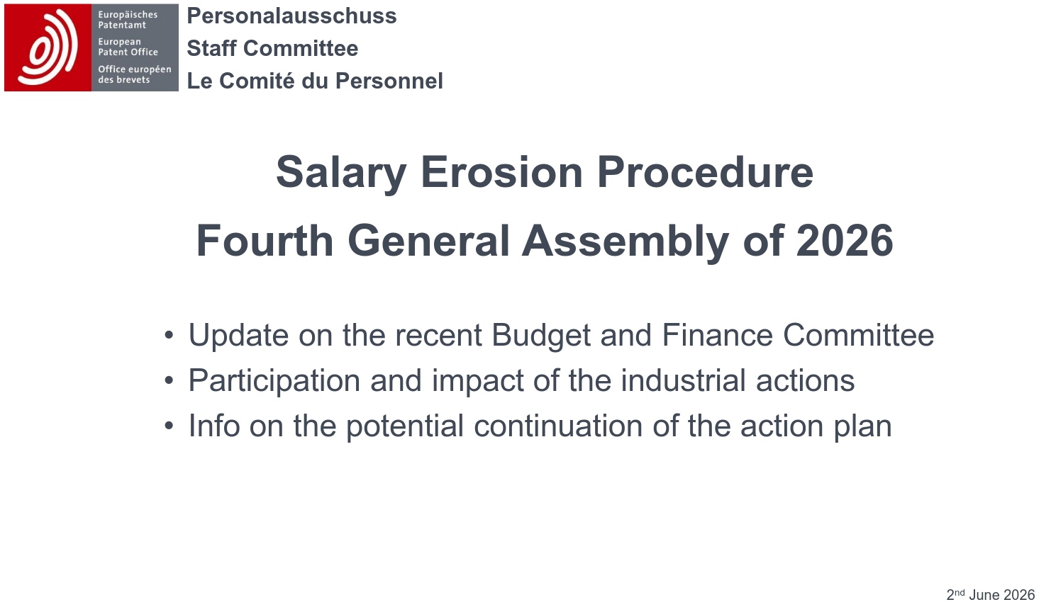 Salary Erosion Procedure