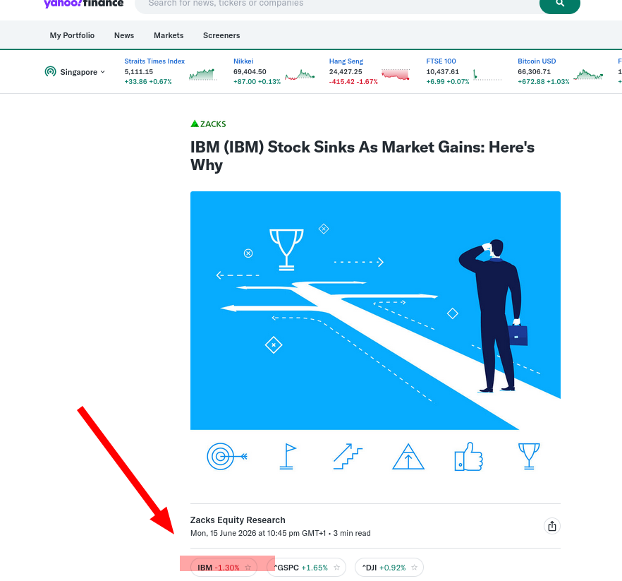 IBM (IBM) Stock Sinks As Market Gains: Here's Why