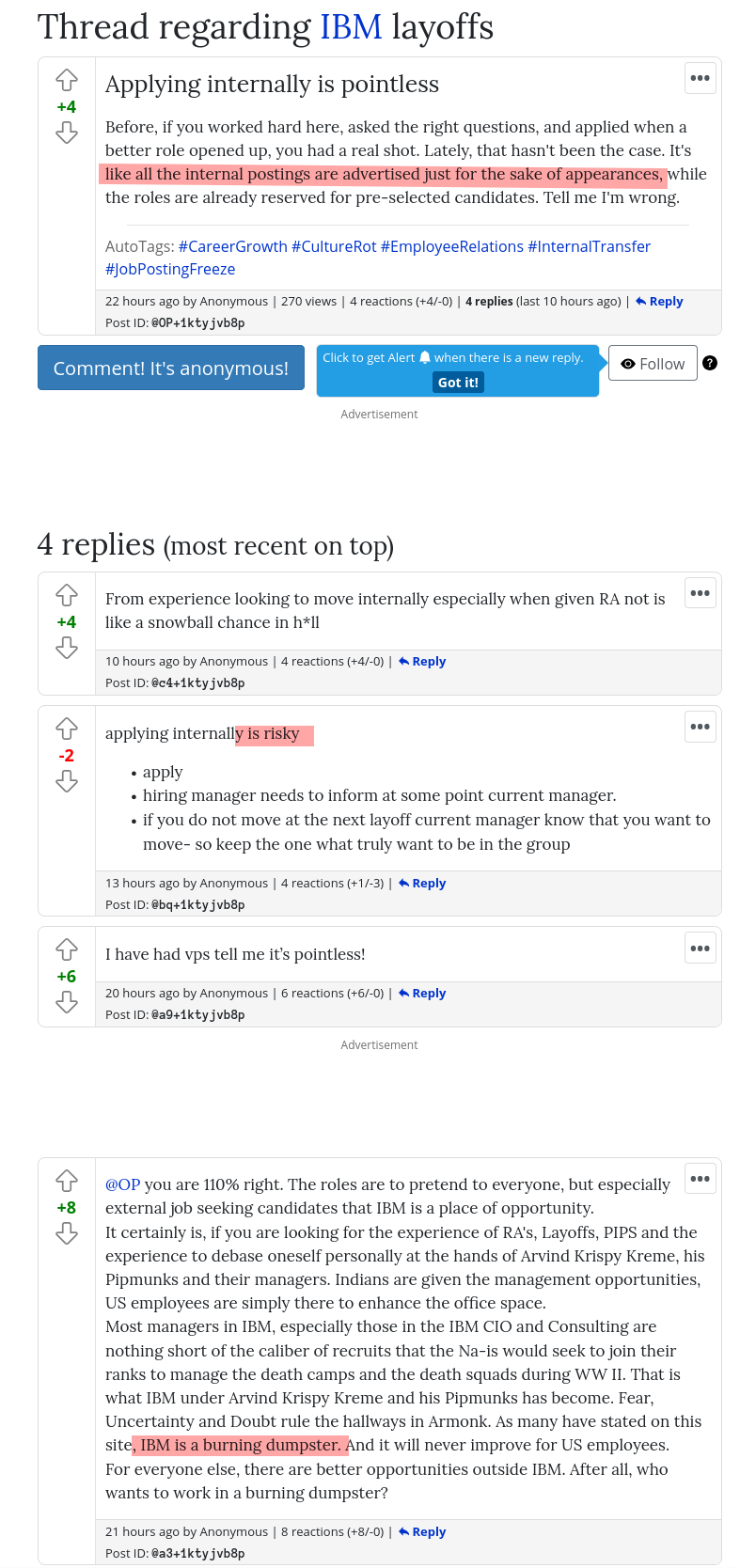 Before, if you worked hard here, asked the right questions, and applied when a better role opened up, you had a real shot. Lately, that hasn't been the case. It's like all the internal postings are advertised just for the sake of appearances, while the roles are already reserved for pre-selected candidates. Tell me I'm wrong