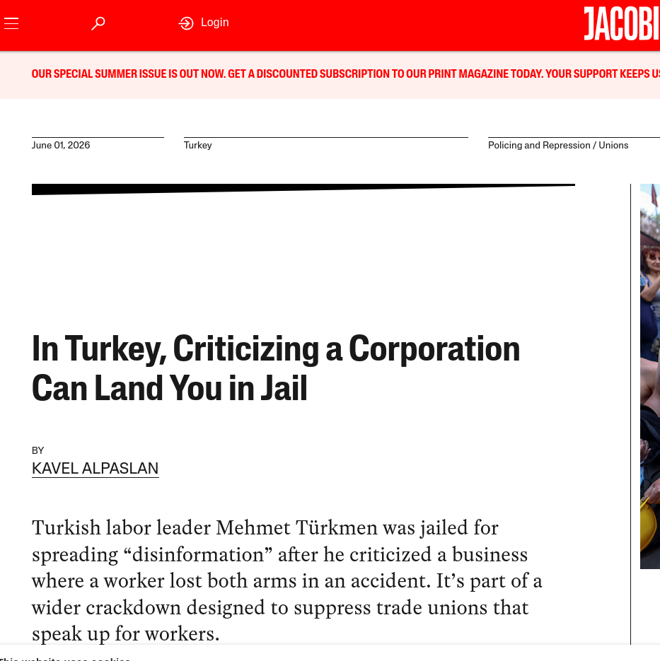 In Turkey, Criticizing a Corporation Can Land You in Jail