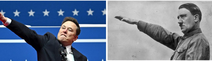 At a post-inauguration rally, Elon Musk made a gesture compared with the Nazi salute