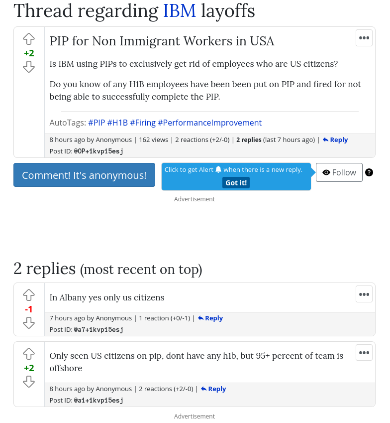 Do you know of any H1B employees have been been put on PIP and fired for not being able to successfully complete the PIP.
