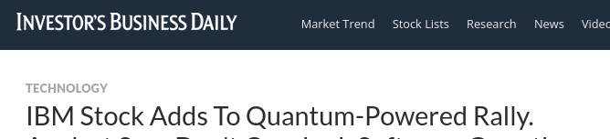 IBM Stock Adds To Quantum-Powered Rally. Analyst Says Don't Overlook Software Growth. 