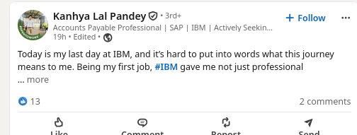 Today is my last day at IBM, and it’s hard to put into words what this journey means to me.