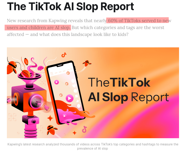 The TikTok AI Slop Report