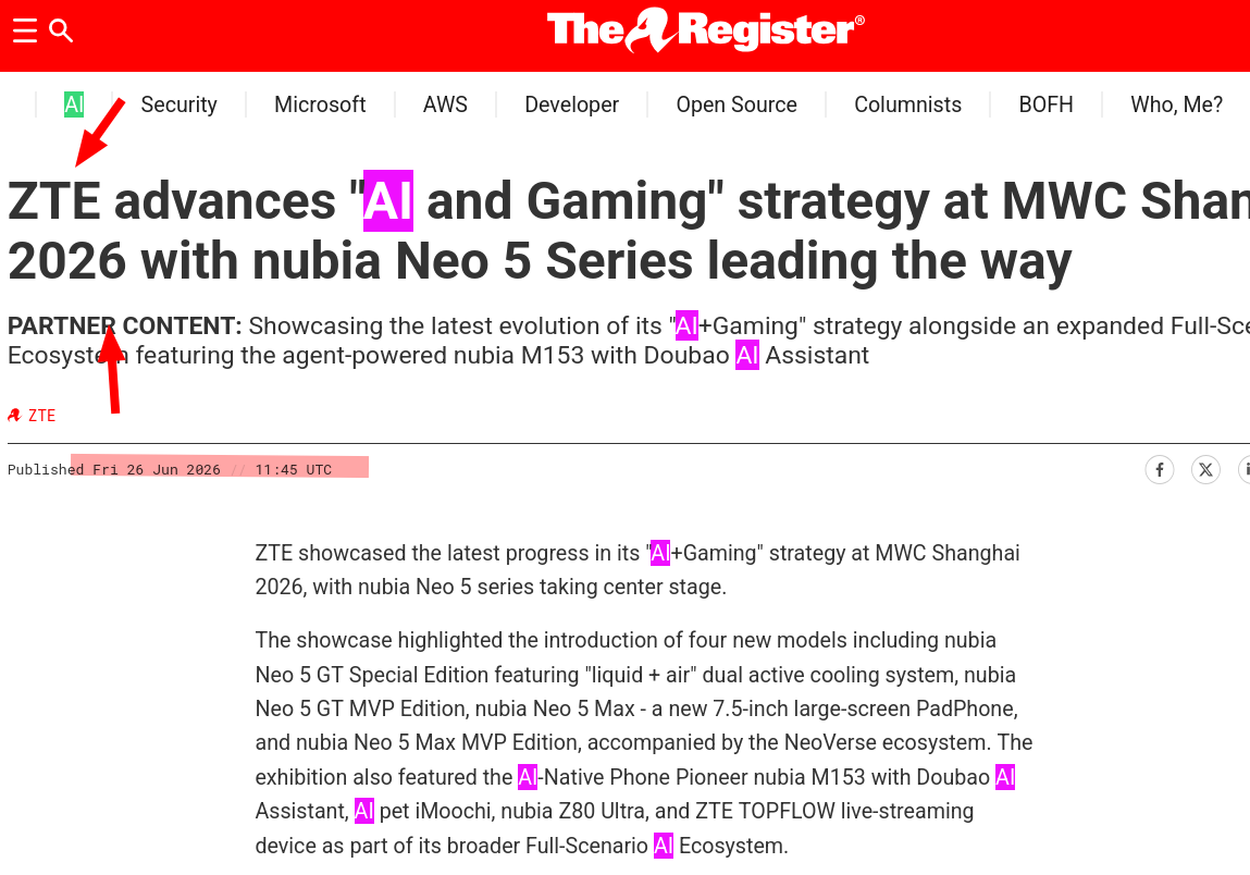 ZTE advances 'AI and Gaming' strategy at MWC Shanghai 2026 with nubia Neo 5 Series leading the way