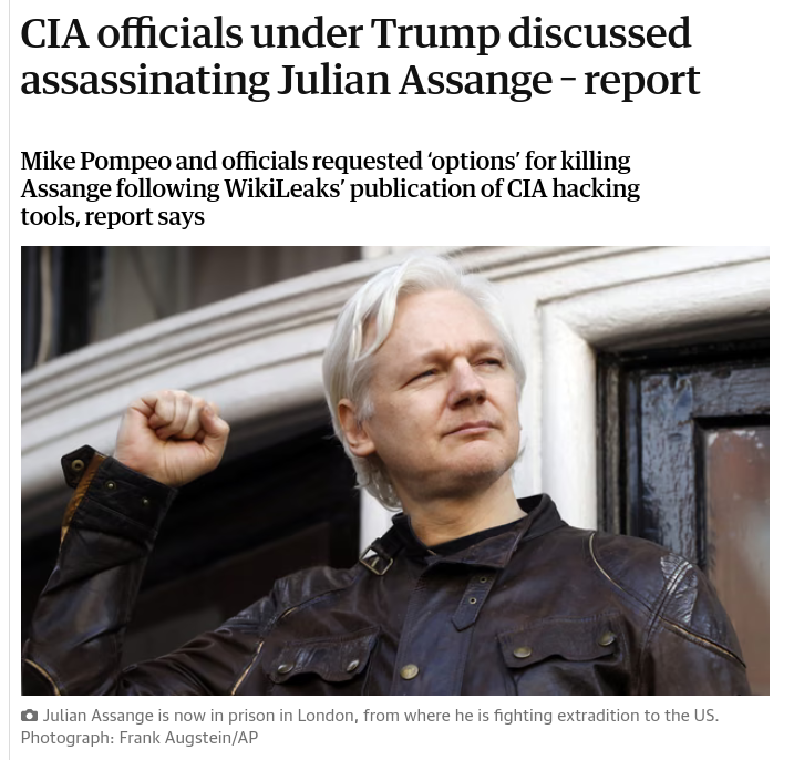CIA officials under Trump discussed assassinating Julian Assange – report