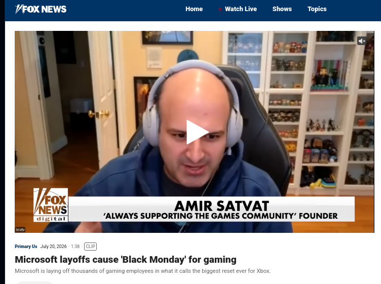 Microsoft layoffs cause 'Black Monday' for gaming