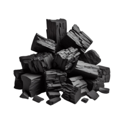 Black Charcoal Pieces