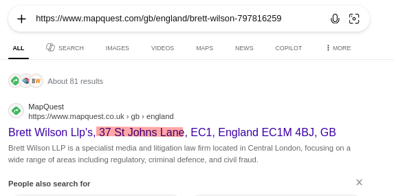 Brett Wilson Llp's, 37 St Johns Lane, EC1, England EC1M 4BJ, GB