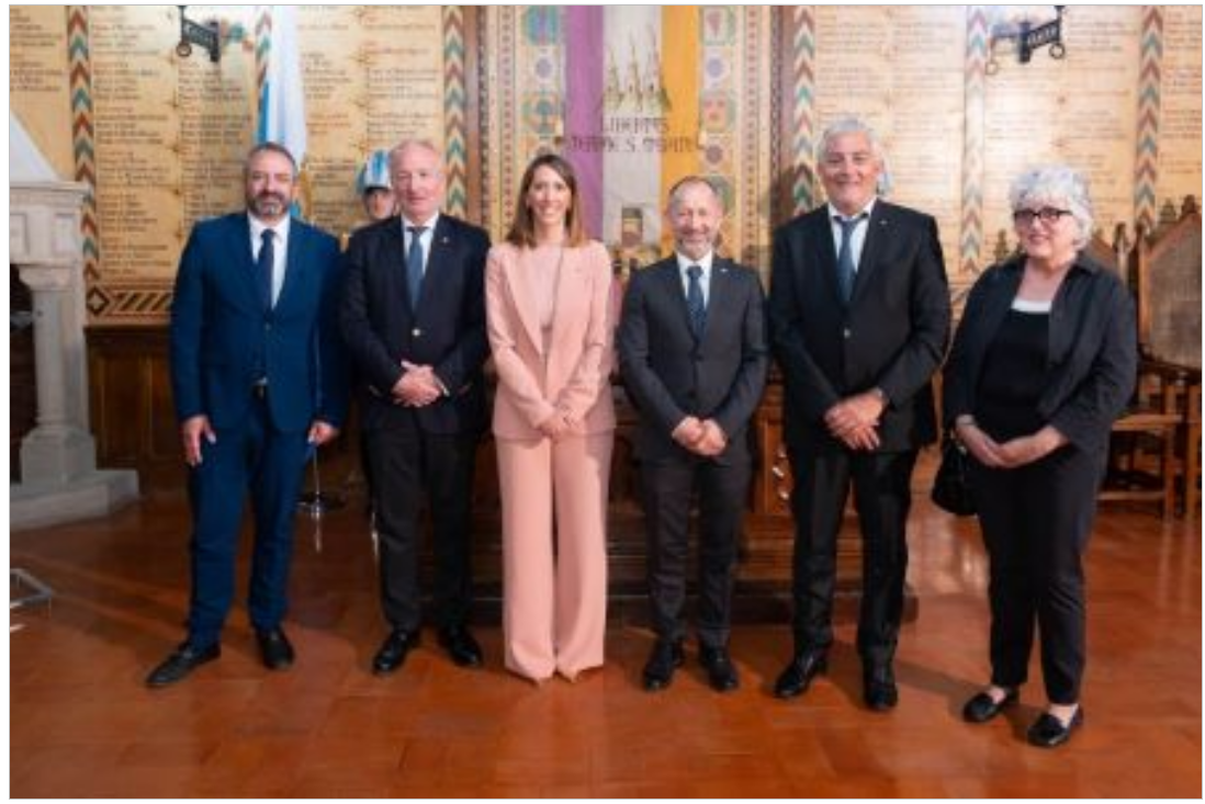 The head of San Marino delegation on the EPO's Administrative Council, Silvia Rossi, appears on the right of the photograph