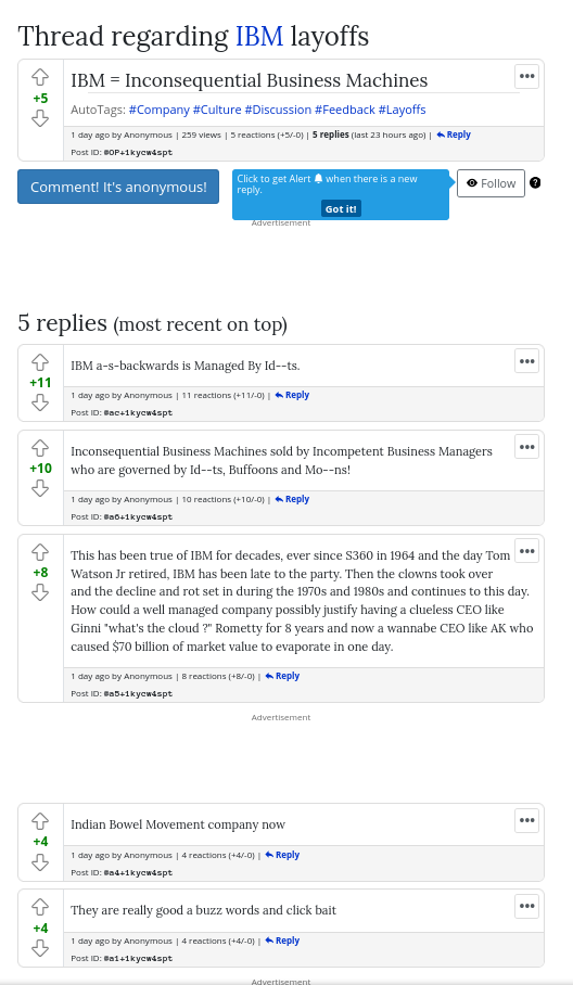 IBM = Inconsequential Business Machines