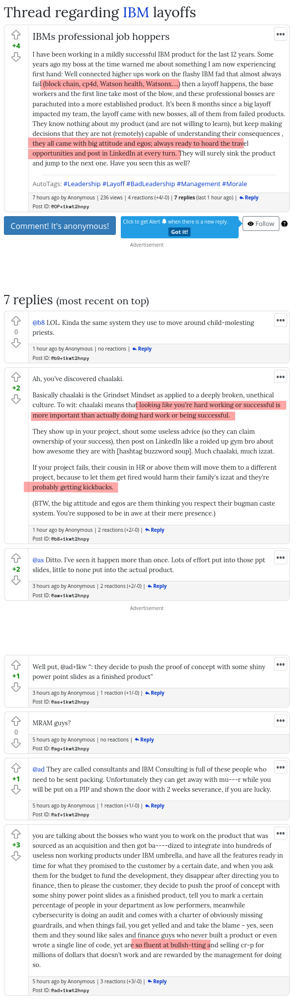 IBMs professional job hoppers