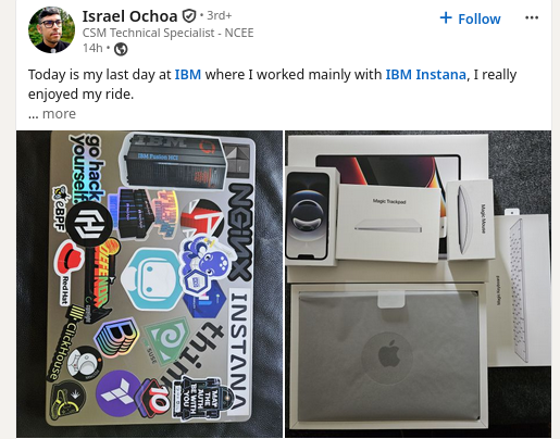 Today is my last day at IBM where I worked mainly with IBM Instana, I really enjoyed my ride.